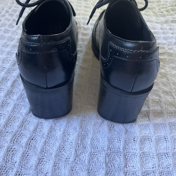 Mudd chunky heel Oxford Brogue Mary Jane lace up shoe - Picture 5 of 7